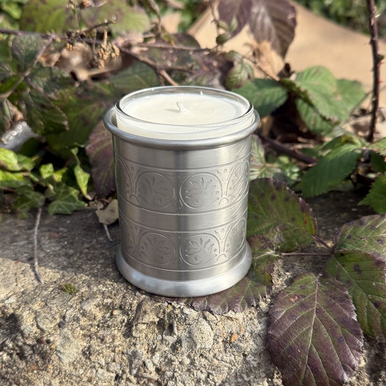 Medieval Antique Finish Pewter Candle Votive