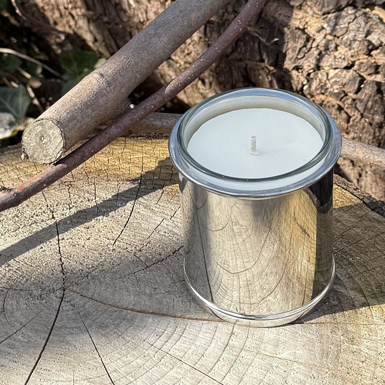 Plain Pewter Candle Votive