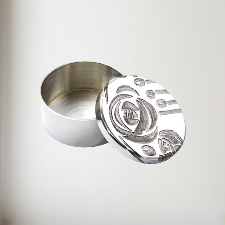 Small Charles Rennie Mackintosh Pewter Trinket Box Small Charles Rennie Mackintosh Pewter Trinket Box