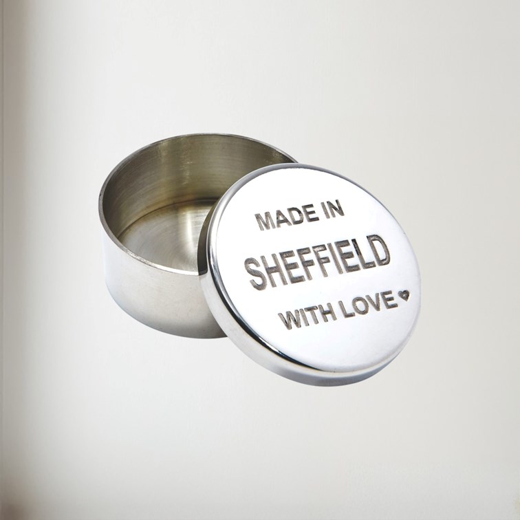Made In Sheffield Small Pewter Trinket Pill Box Made In Sheffield Small Pewter Trinket Pill Box