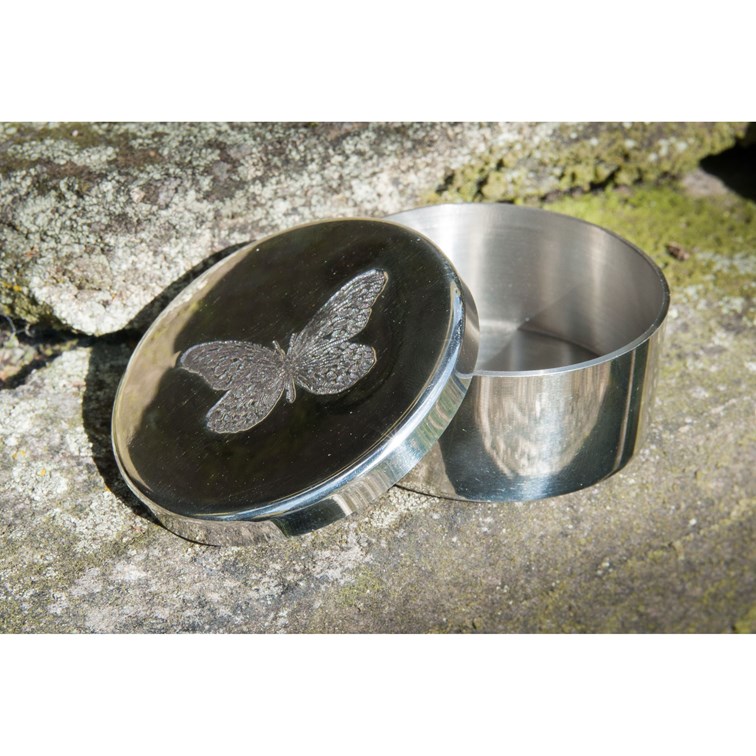 Small Butterfly Pewter Trinket Box Small Butterfly Pewter Trinket Box