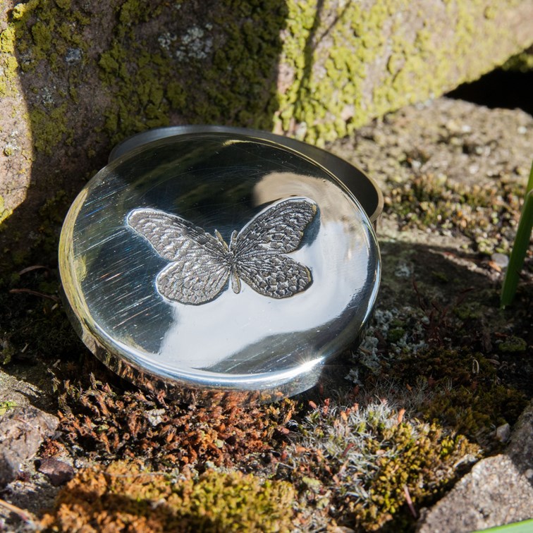 Small Butterfly Pewter Trinket Box Small Butterfly Pewter Trinket Box