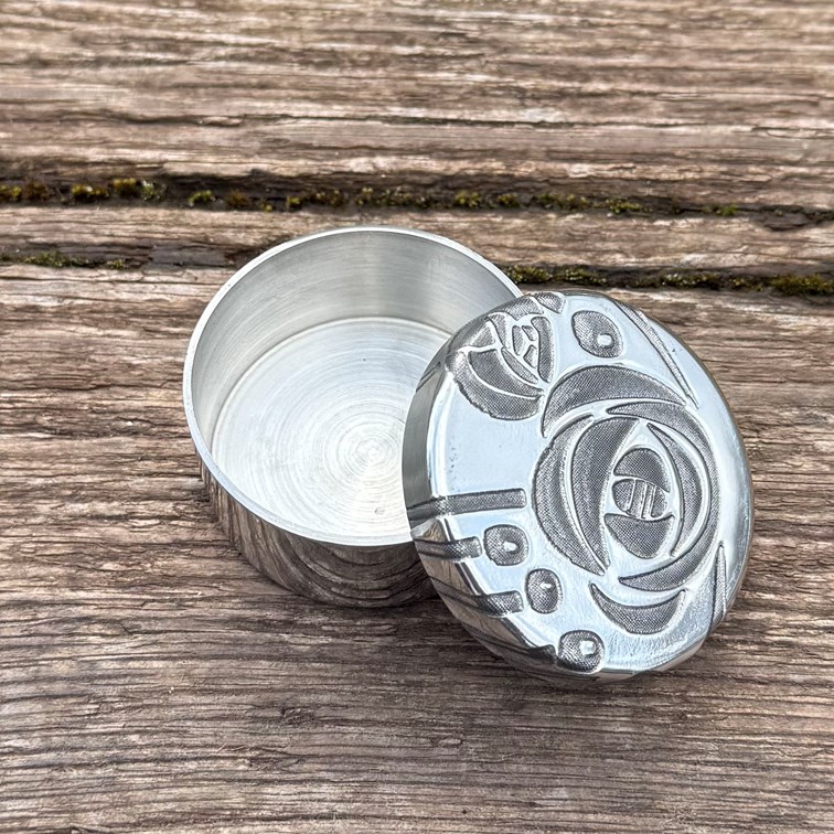 Small Charles Rennie Mackintosh Pewter Trinket Box Small Charles Rennie Mackintosh Pewter Trinket Box