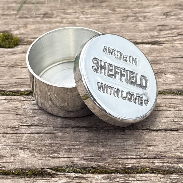 Made In Sheffield Small Pewter Trinket Pill Box