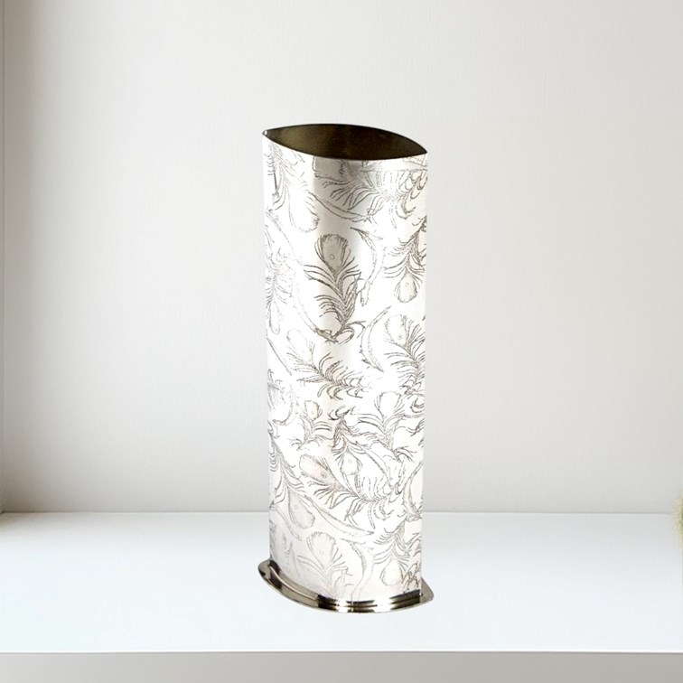 Medium Peacock Pewter Vase