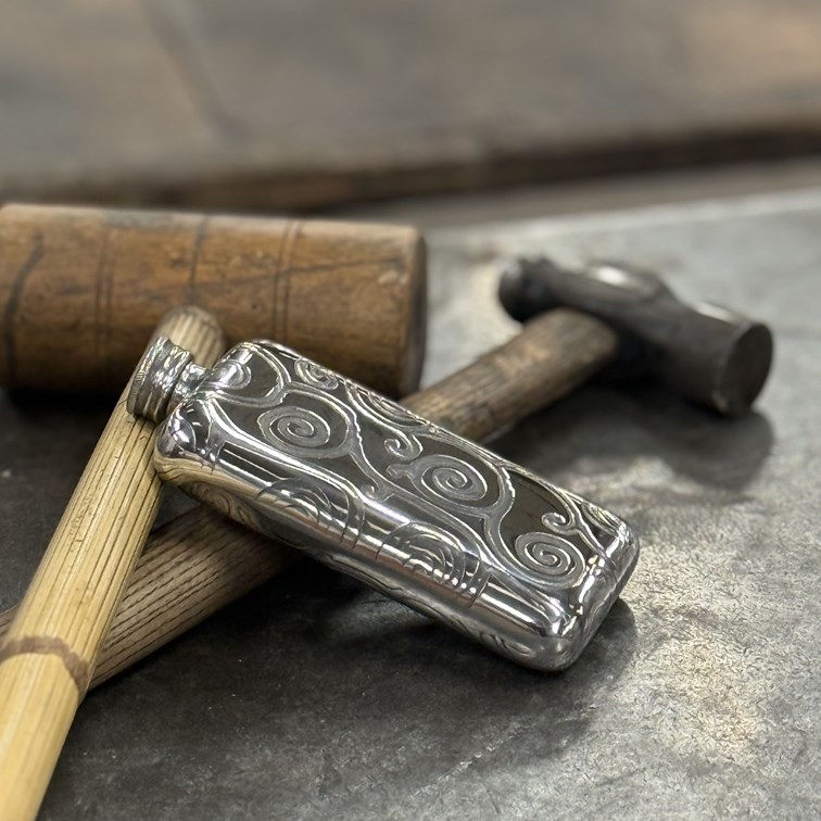 Tree Of Life 4oz Pewter Pocket Flask