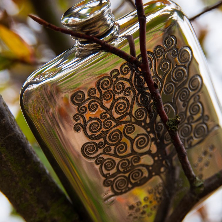 4oz Tree Of Life Tree Pewter Pocket Flask 4oz Tree Of Life Tree Pewter Pocket Flask