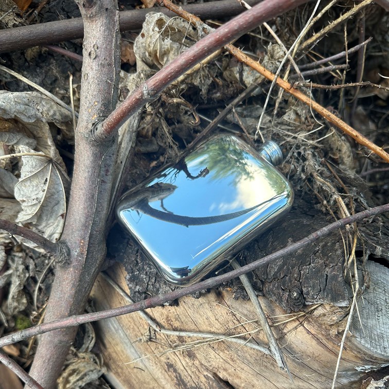 6oz Plain Pewter Pocket Flask