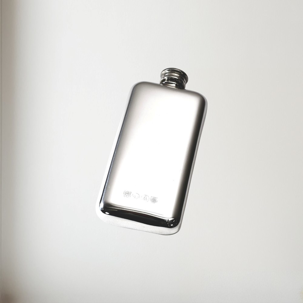 3oz Plain Pewter Pocket Flask 3oz Plain Pewter Pocket Flask