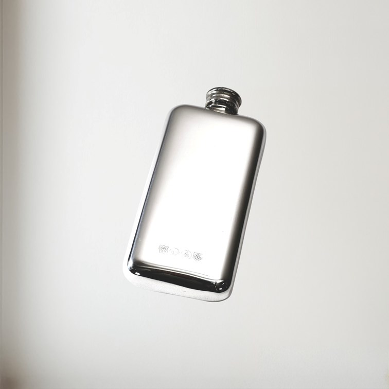 3oz Plain Pewter Pocket Flask
