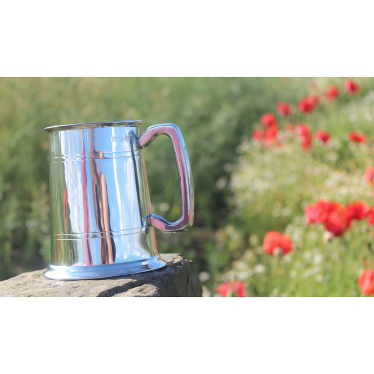 Double Lined One Pint Pewter Tankard Double Lined One Pint Pewter Tankard
