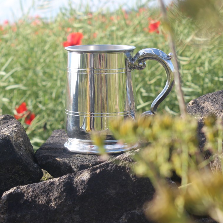 Standard Jacobean One Pint Pewter Tankard Standard Jacobean One Pint Pewter Tankard