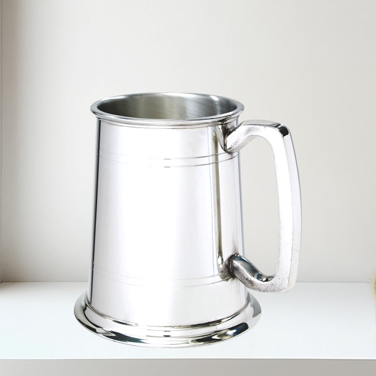 Standard Double Lined One Pint Pewter Tankard