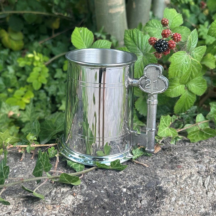 21 Key Handle One Pint Pewter Tankard