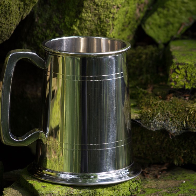 Standard Double Lined One Pint Pewter Tankard