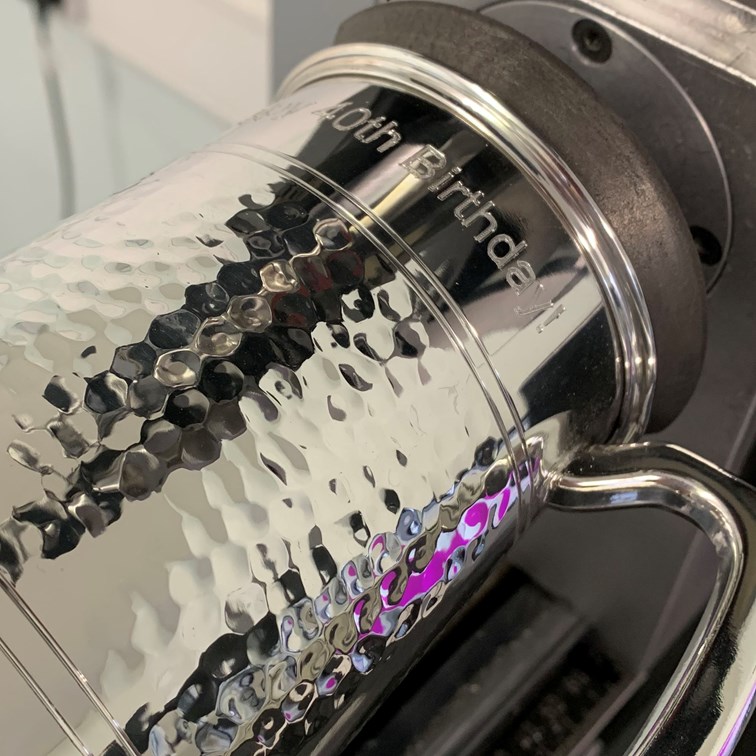 Half Hammered One Pint Pewter Tankard