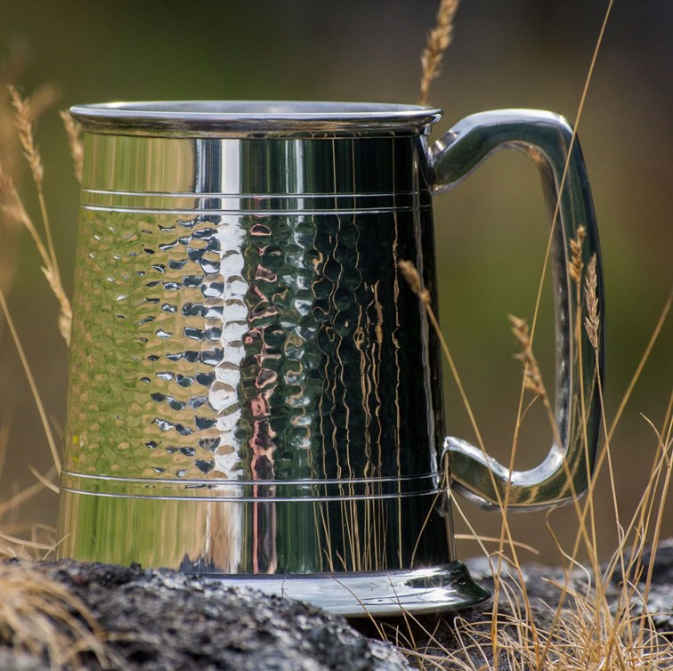 Half Hammered One Pint Pewter Tankard Half Hammered One Pint Pewter Tankard
