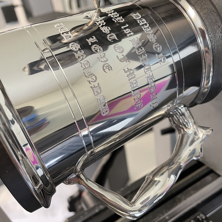 Nymph Handle One Pint Pewter  Tankard