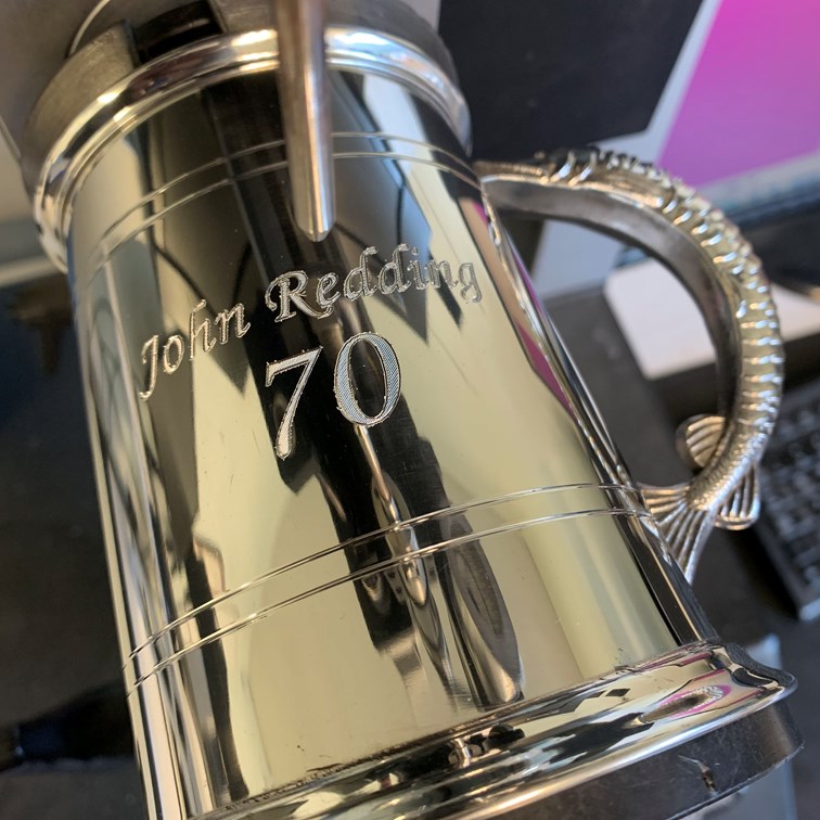 Fish Handle One Pint Pewter Tankard