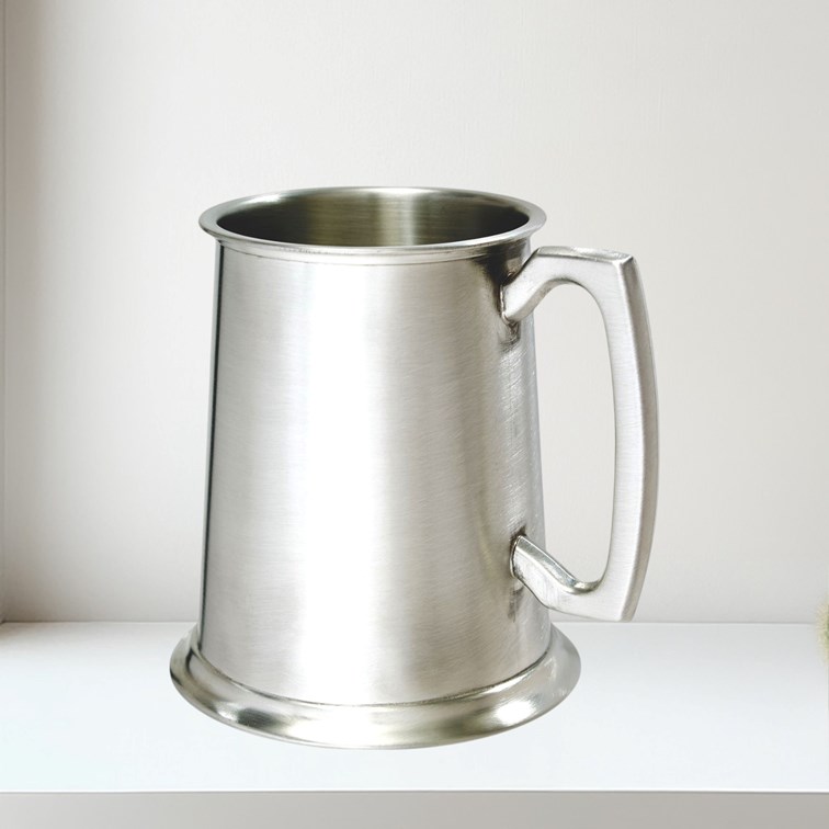 Standard Satin One Pint Pewter Tankard