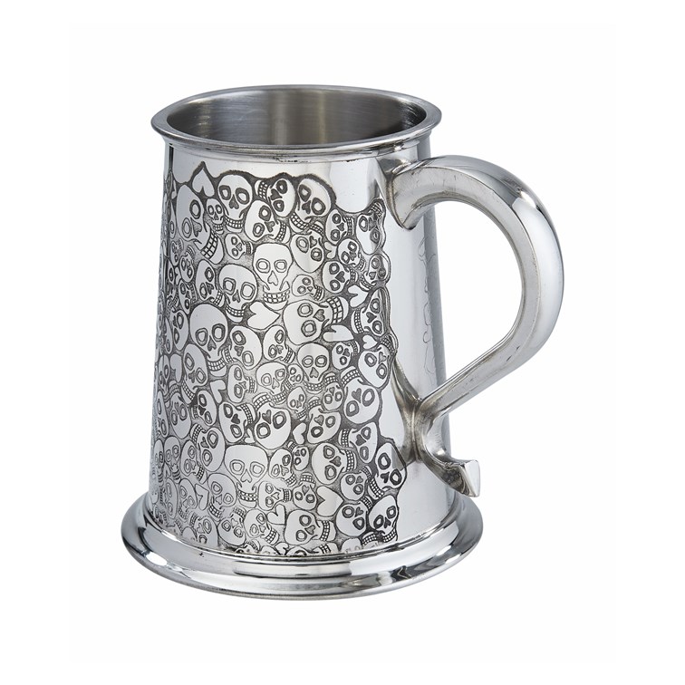 Love Skull One Pint Pewter Tankard