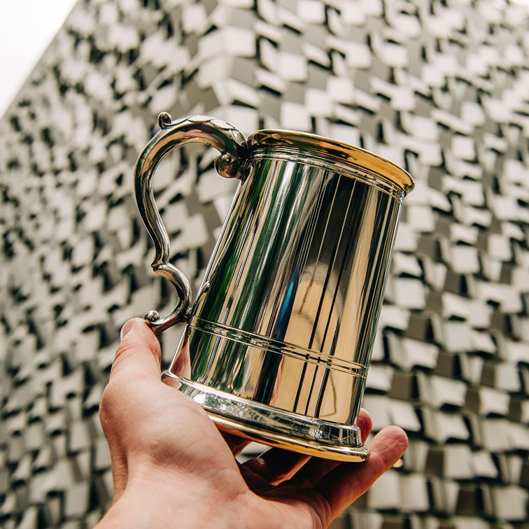 Wortley Pewter And Brass One Pint Tankard Wortley Pewter And Brass One Pint Tankard