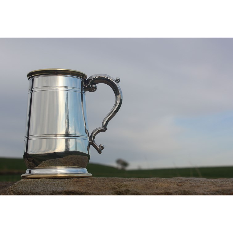 brass jacobean hallam pewter tankard