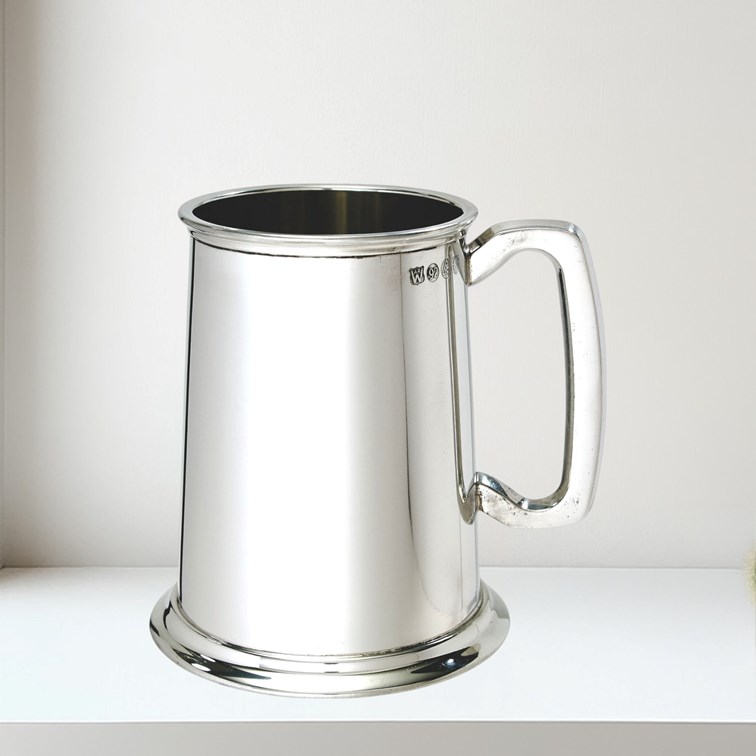 Plain One Pint Pewter Tankard