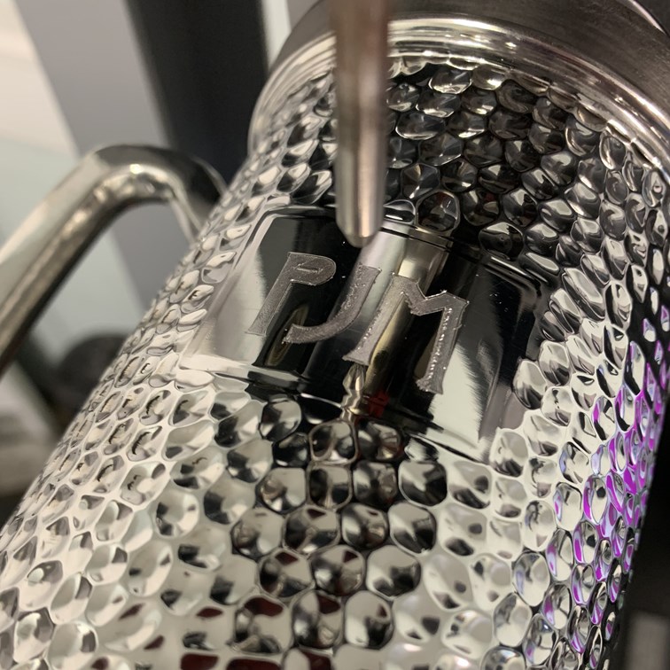 Hammered One Pint Pewter Tankard