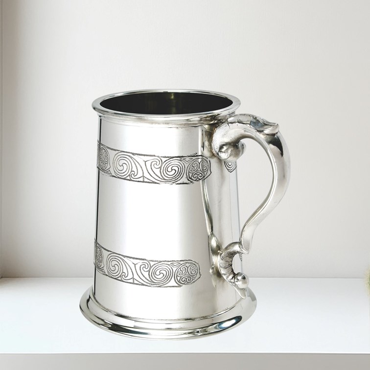 Kells One Pint Pewter Tankard