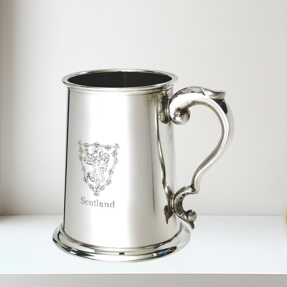 Lion Of Scotland One Pint Pewter Tankard
