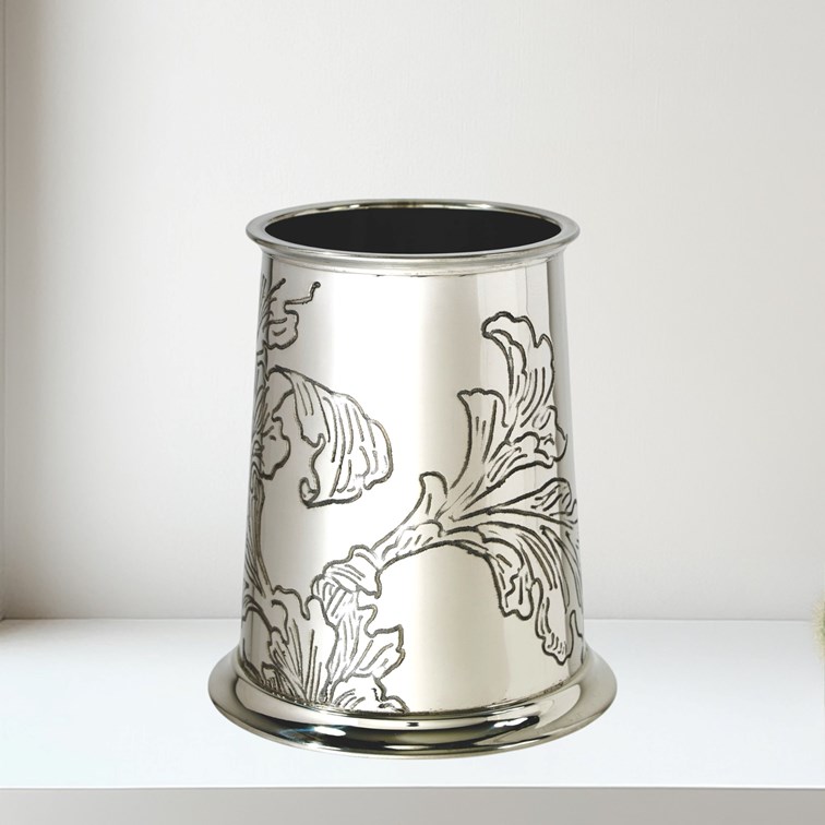 Acanthus Pattern Pewter One Pint Tankard