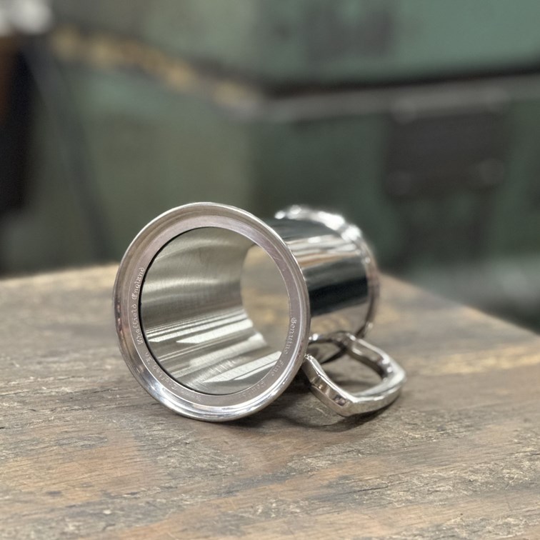 Standard Plain Glass Base One Pint Pewter Tankard