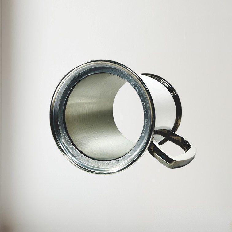 Standard Plain Glass Base One Pint Pewter Tankard