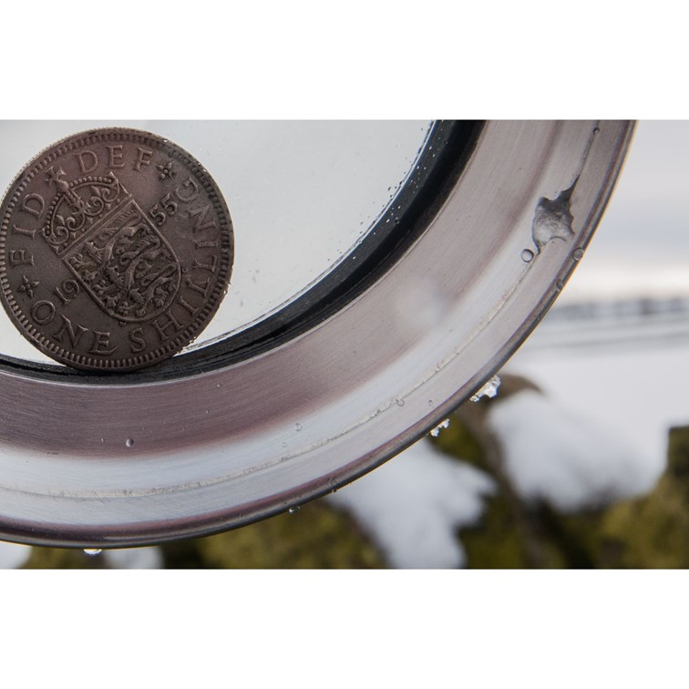 Shilling One Pint Pewter Tankard Glass Base