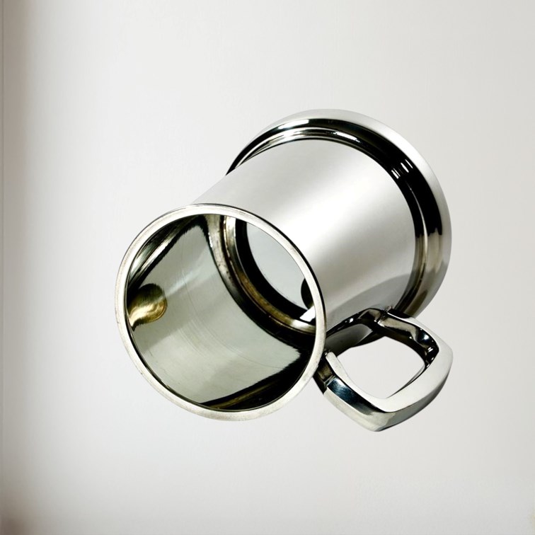 Shilling One Pint Pewter Tankard Glass Base