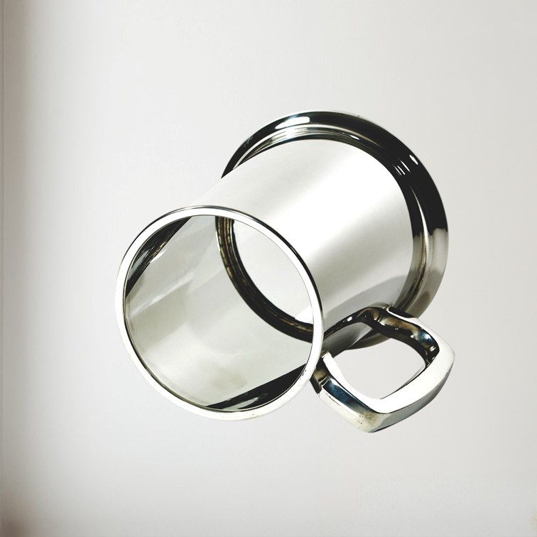 Plain Glass Base One Pint Pewter tankard
