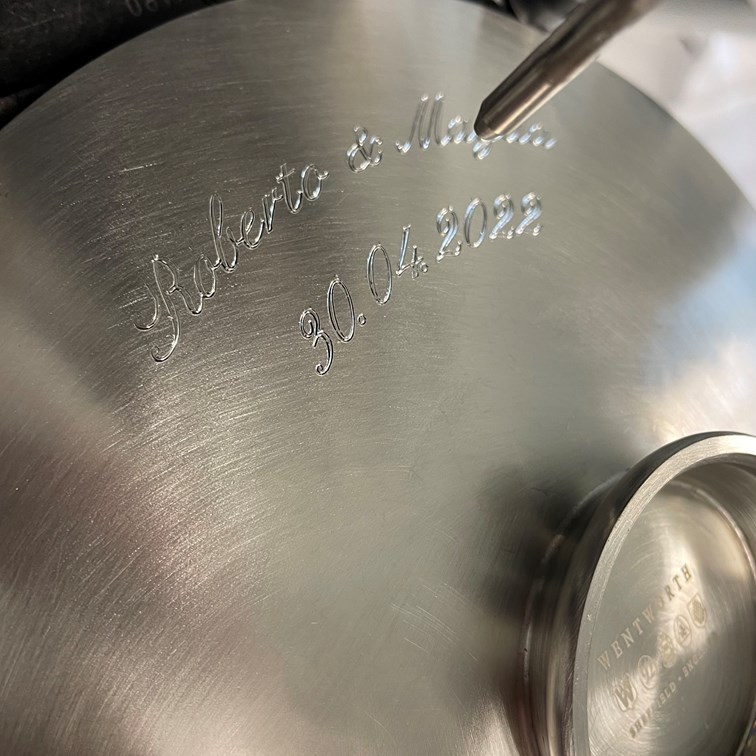 Knife, Fork, Spoon Pewter Bowl Knife, Fork, Spoon Pewter Bowl