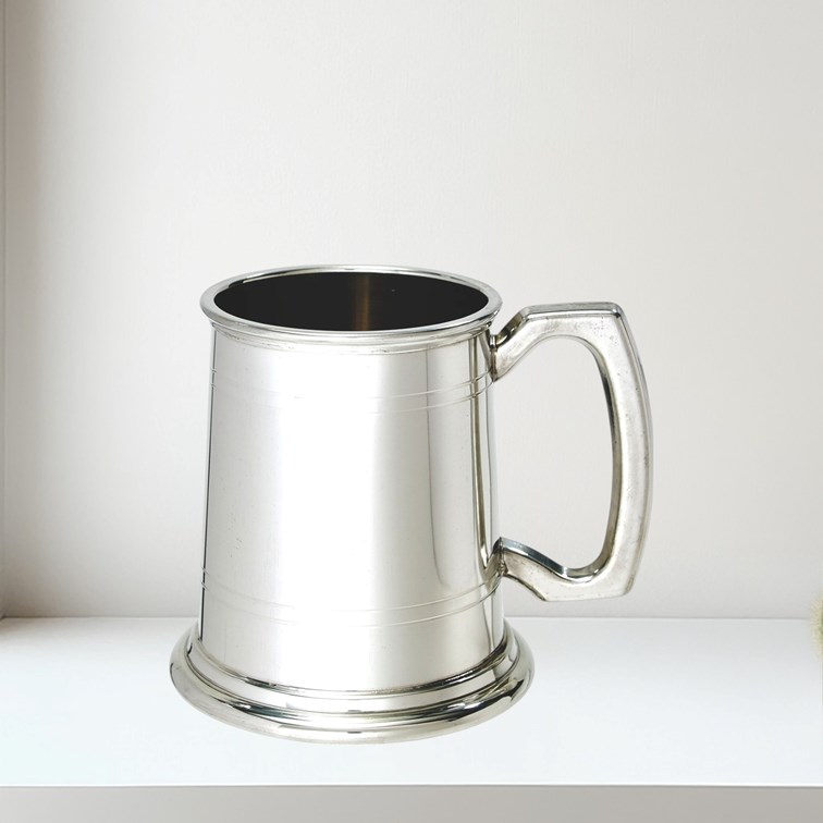 Half Pint Double Lined Pewter Tankard