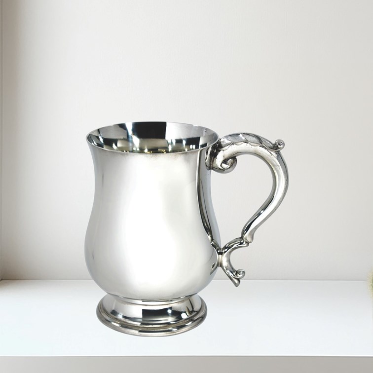 Half Pint Georgian Pewter Tankard