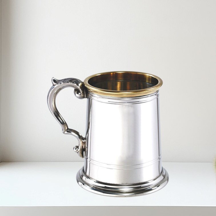 Half Pint Celtic Gold Pewter Tankard Half Pint Celtic Gold Pewter Tankard