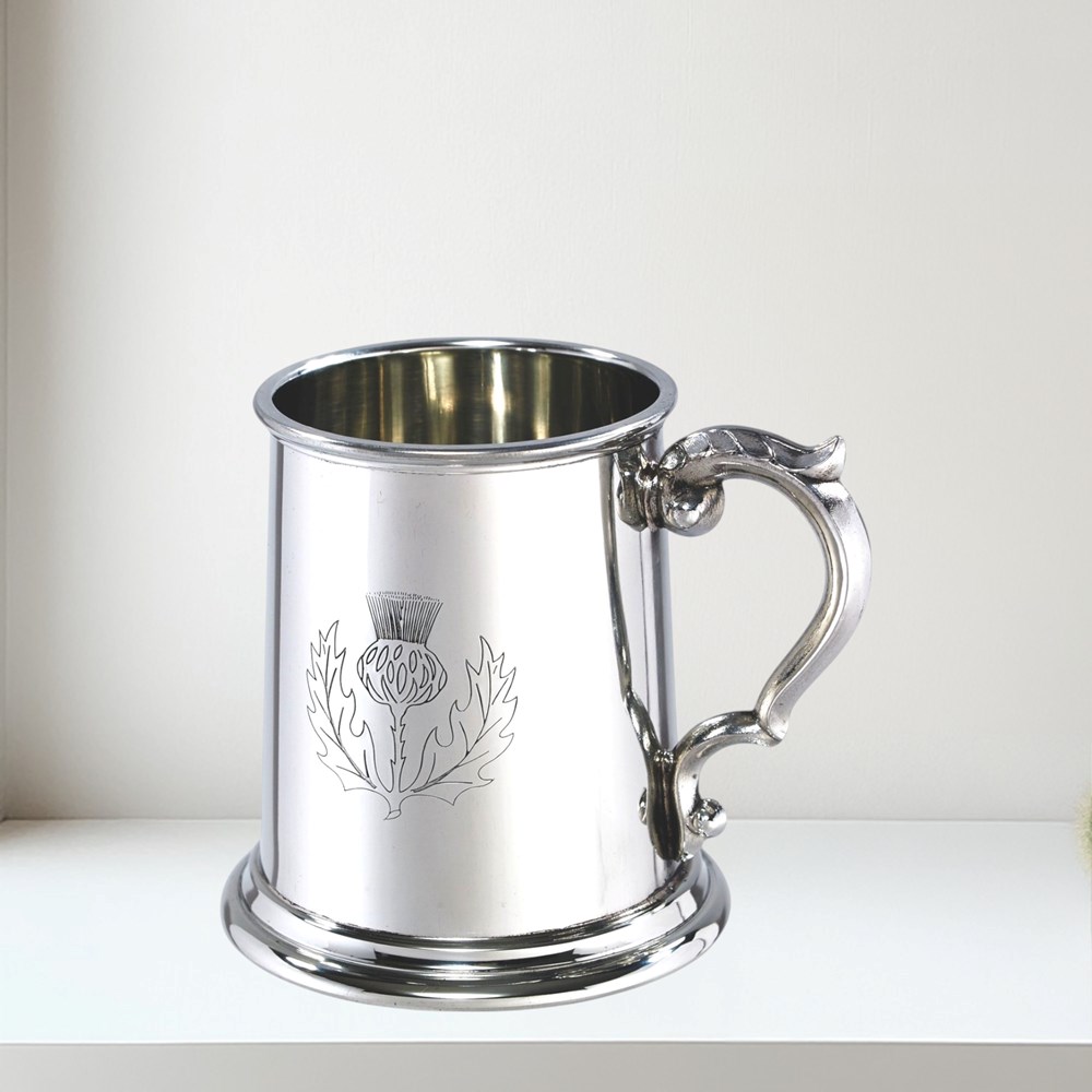 Half Pint Thistle Pewter Tankard Half Pint Thistle Pewter Tankard