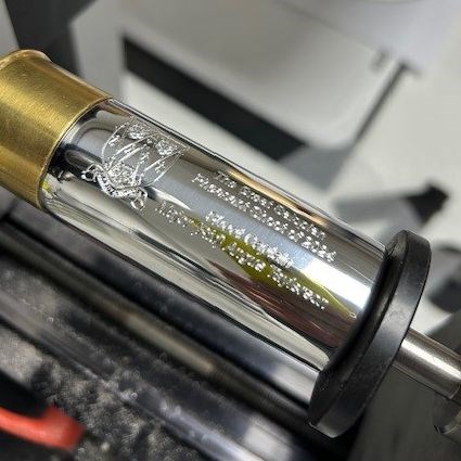 Pewter And Brass 4oz Cartridge Flask