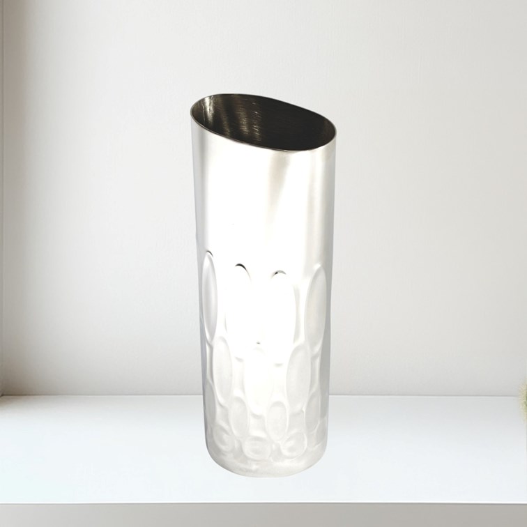 Medium Pewter Elipse Vase