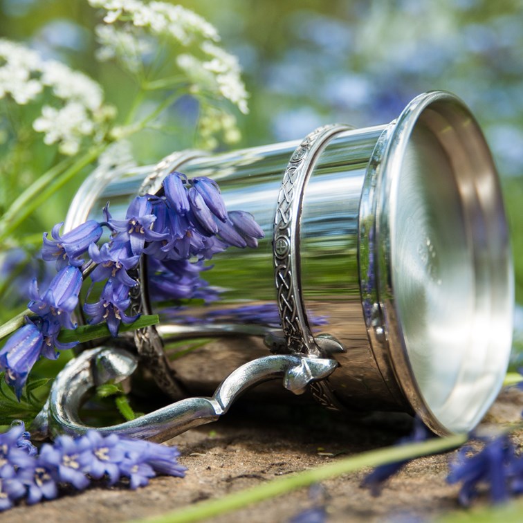 Half Pint Double Celtic Band Pewter Tankard Half Pint Double Celtic Band Pewter Tankard