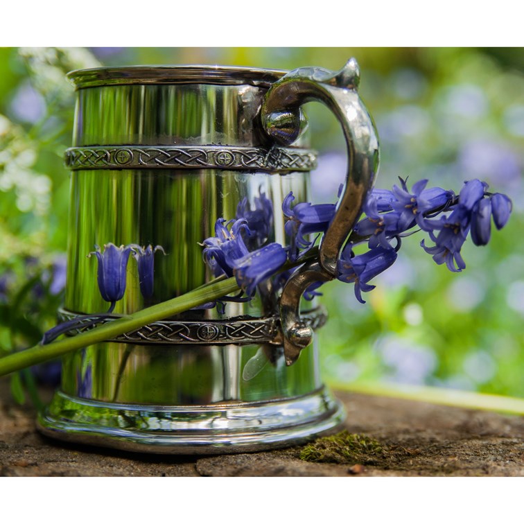 Half Pint Double Celtic Band Pewter Tankard Half Pint Double Celtic Band Pewter Tankard