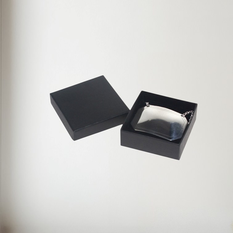 Cast Pewter Plain Rectangular Decanter Label