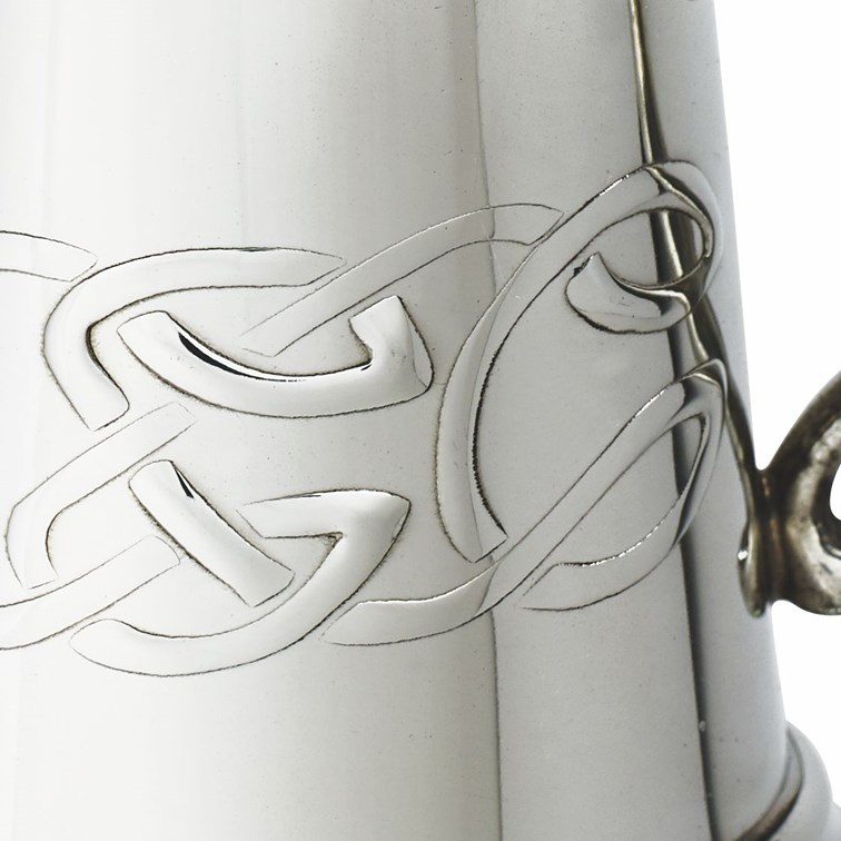 Embossed Celtic Band Baby Quarter Pint Pewter Mug Embossed Celtic Band Baby Quarter Pint Pewter Mug