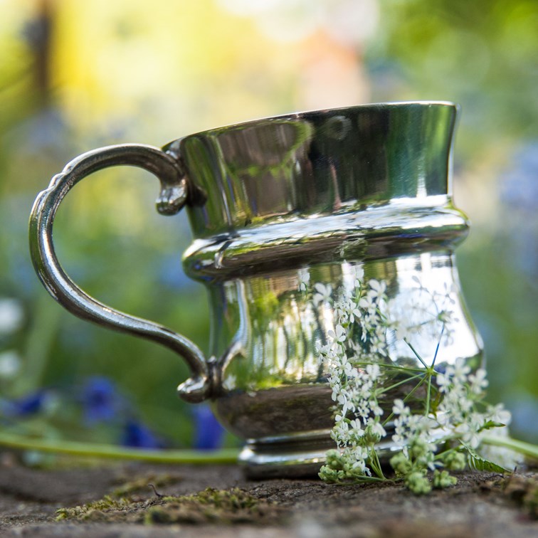 Thistle Shaped Quarter Pint Pewter Baby Mug Thistle Shaped Quarter Pint Pewter Baby Mug