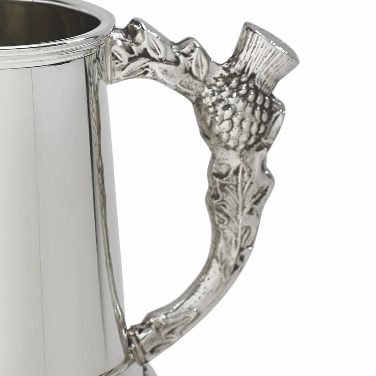 Thistle Handle Quarter Pint Pewter Baby Mug Thistle Handle Quarter Pint Pewter Baby Mug